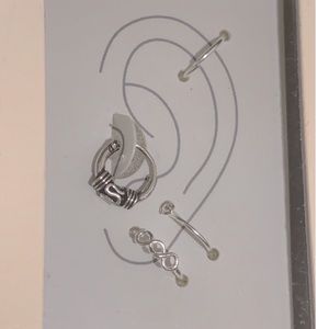 *NIB* Sterling Silver .925 4 Piece Cartilage Piercing Earring